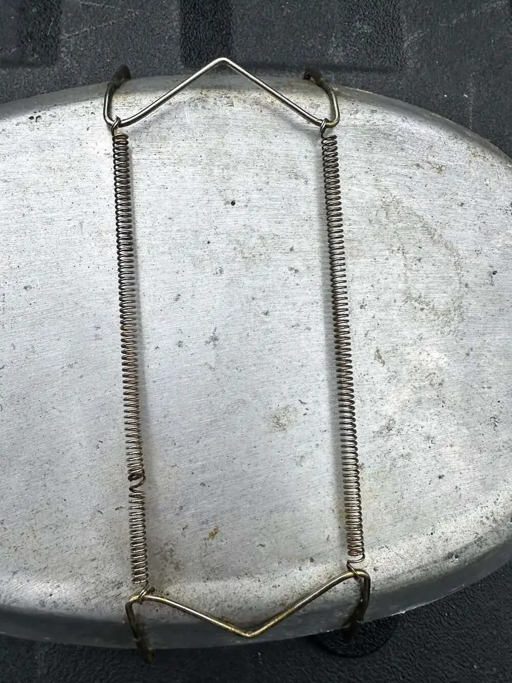 C.C. Campbell Vintage Pewter 'Give Us This Day Our Daily Bread' Serving Tray
